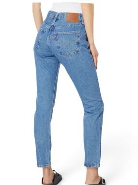 Levi’s Premium Big E 501 Jeans Skinny Button Fly High Waisted Jeans Blue 33
